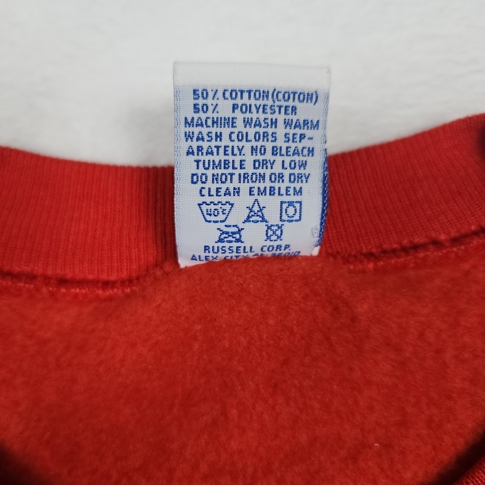Vintage Russell Sweatshirt Mens Large Red Athletic Resolution Trust NWT USA - Picture 5 of 10